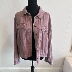 Jane and Delancey Pink Jean Jacket